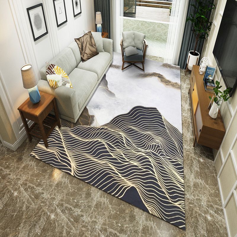 Minimalistische kamer Tapijt Multi -gekleurde oosterse afdrukruimte Tapijt Polyster Easy verzorgt Machine Wasbaar binnen Tapijt