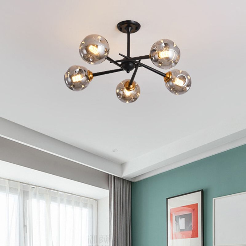Spherical Chandelier Pendant Light Modern Style Glass Chandelier Lighting Fixture