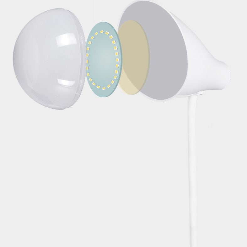Conical LED Study Light Macaron Plastic Kids Room Touch Control Table Light