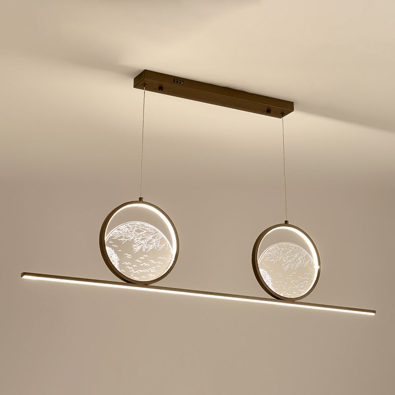 Luces colgantes colgantes geométricos de estilo moderno accesorios de iluminación de araña de metal