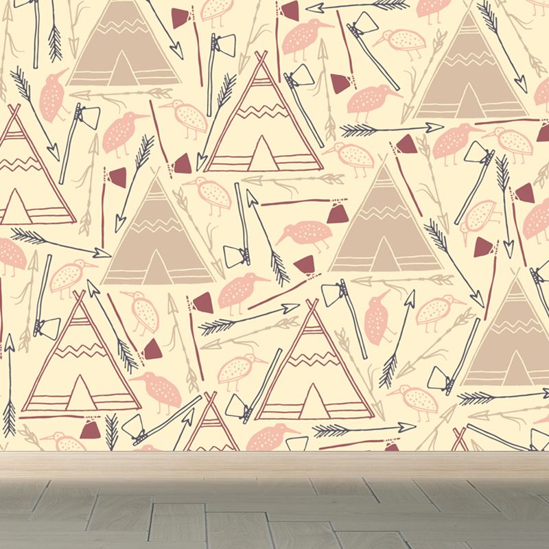 Whole Cartoon Pattern Mural Wallpaper Decorative Modern Girls Bedroom Wall Covering