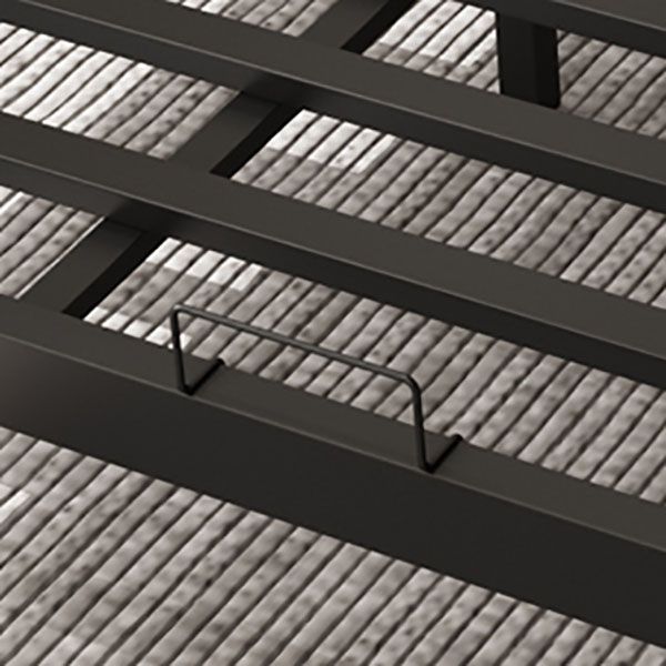 Modern Wire-Grid Metal Bed 78.74" L Bed Frame with Headboard