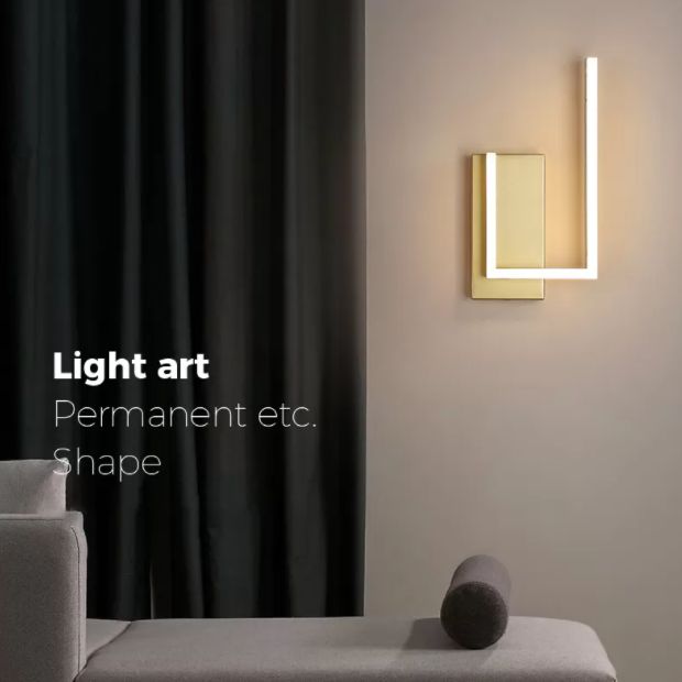 Modern Minimalist Minimalist Light Light Light Sconces Lampade a parete in metallo per soggiorno