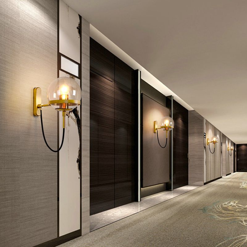 Illuminazione da parete a parete a forma di vetro Apparecchiatura da parete in stile contemporaneo