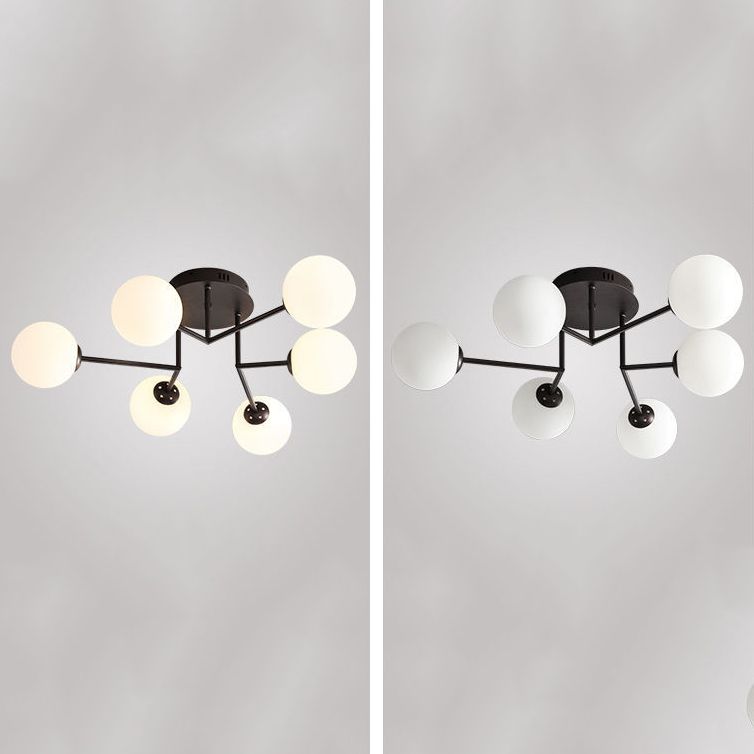 Sputnik Semi Flush Plafond Licht Moderne Glas Woonkamer Semi Flush Mount