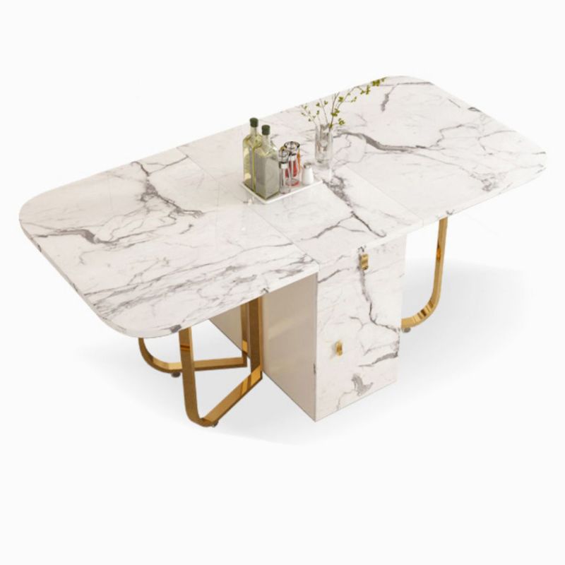 Extendable Dining Table Set 3/7 Pieces Dining Set for Kitchen