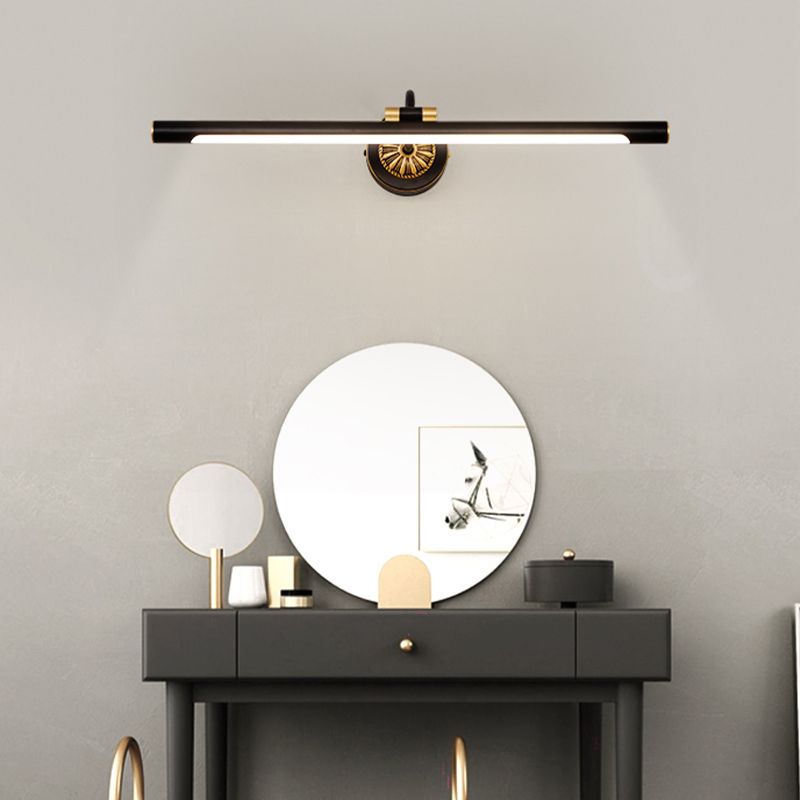 Modern Style Linear Shape Wall Sconce Metal 1 Light Sconce Light for Shower Room