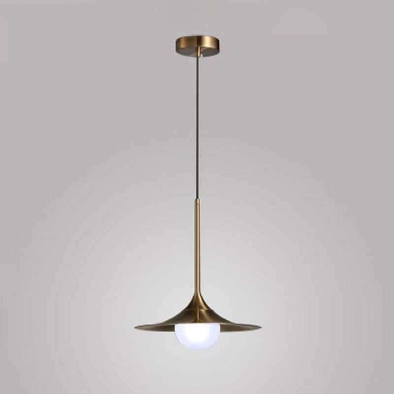 Geometrisch gevormd plafondlicht Postmodern metallic 1 hoofd Goudhangend hanglampje