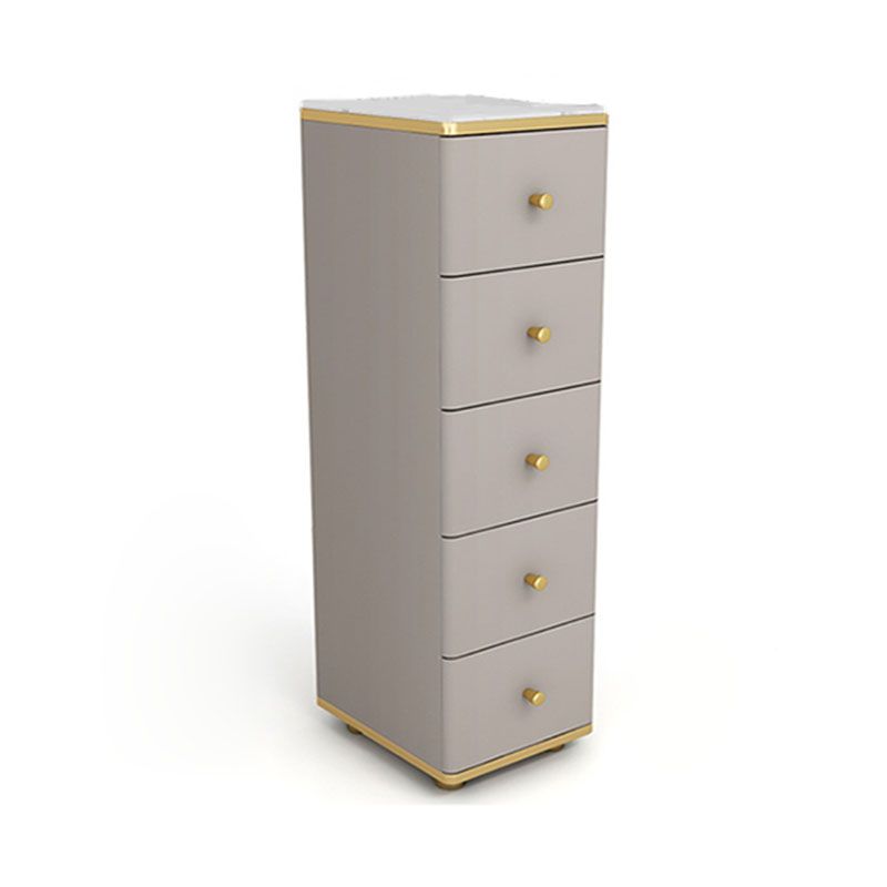 11.7-inch Width Glam Dresser Stone Storage Chest with 5 Drawers
