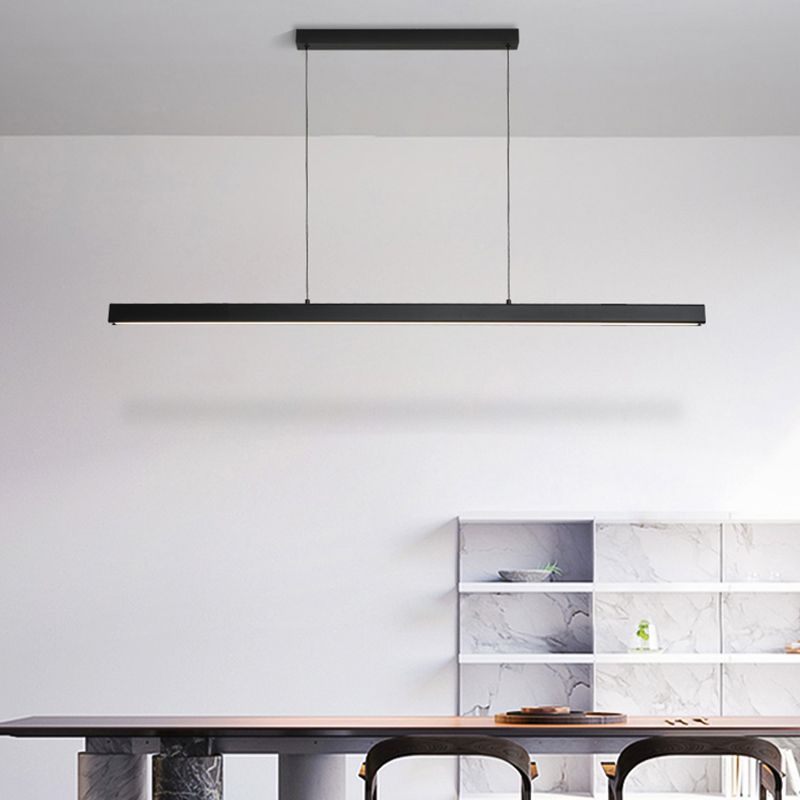 Moderne stijl eenvoudige hangende lamp led rechthoek hanglamp voor eetkamer