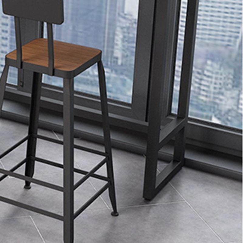 Rectangle Pine Wood Counter Table Industrial Bar Table for Dining Room