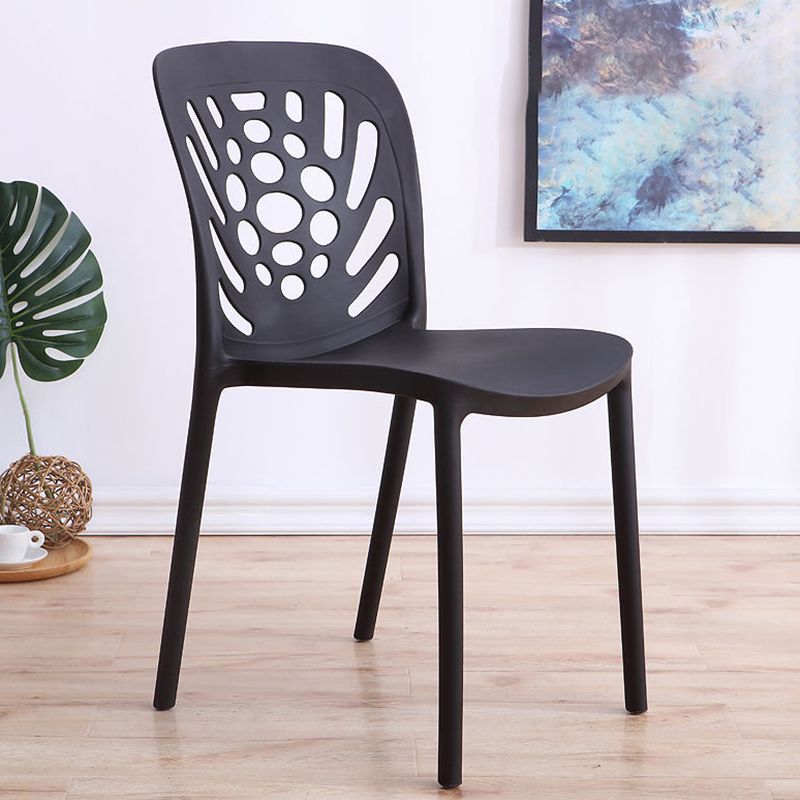 Modern Style Side Chair Plastic Stackable Dining Chair for Dining Room