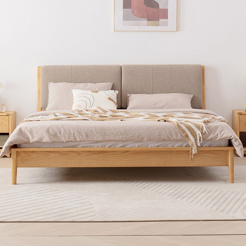 Scandinavian Solid Wood Mattress Included with Headboard Bed Frame
