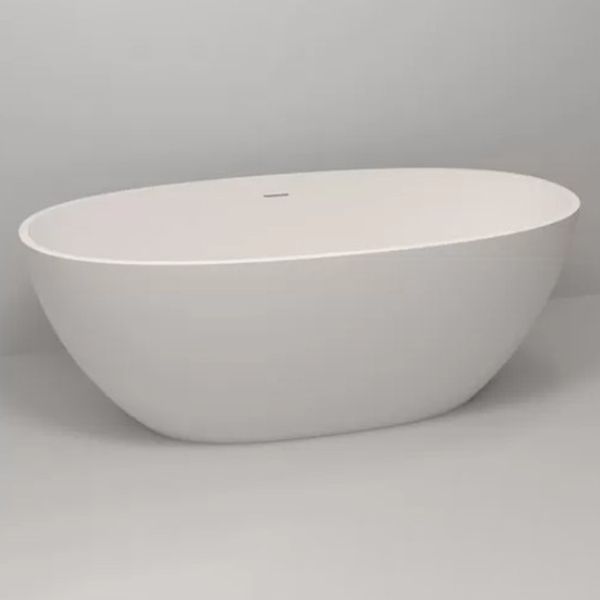 Stone Soaking Oval Bathtub Antique Finish Freestanding Bath Tub