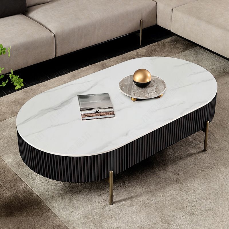 Frame/Drum Coffee Table Slate Cocktail Table with Storage Drawers