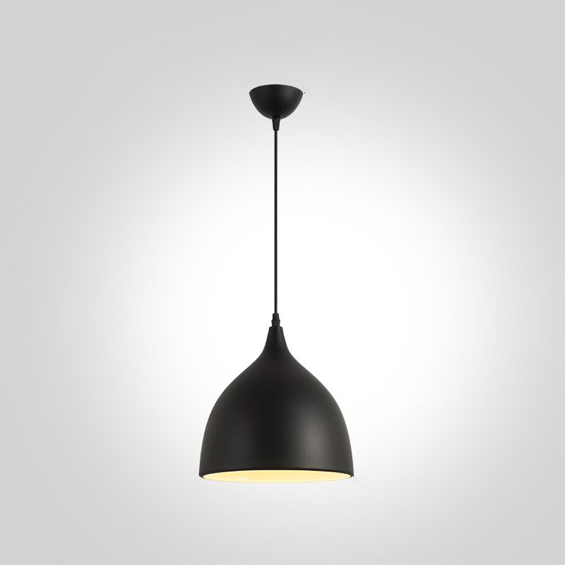 Metal Bowl Shape Hanging Lights Modern Macaron Style 1-Light Pendant Light for Bar