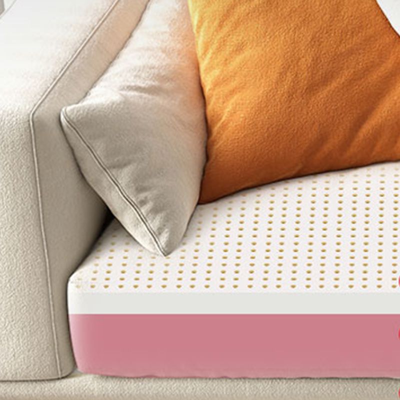 Square Arm Loose Back Sofa and Chaise Slipcovered White Fabric Sofa