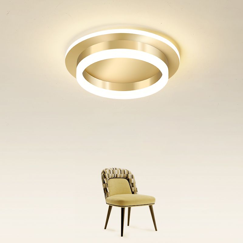 Loop Shaped LED Flush Mount Fixture Simple Style Metal Entryway Ceiling Flush Light