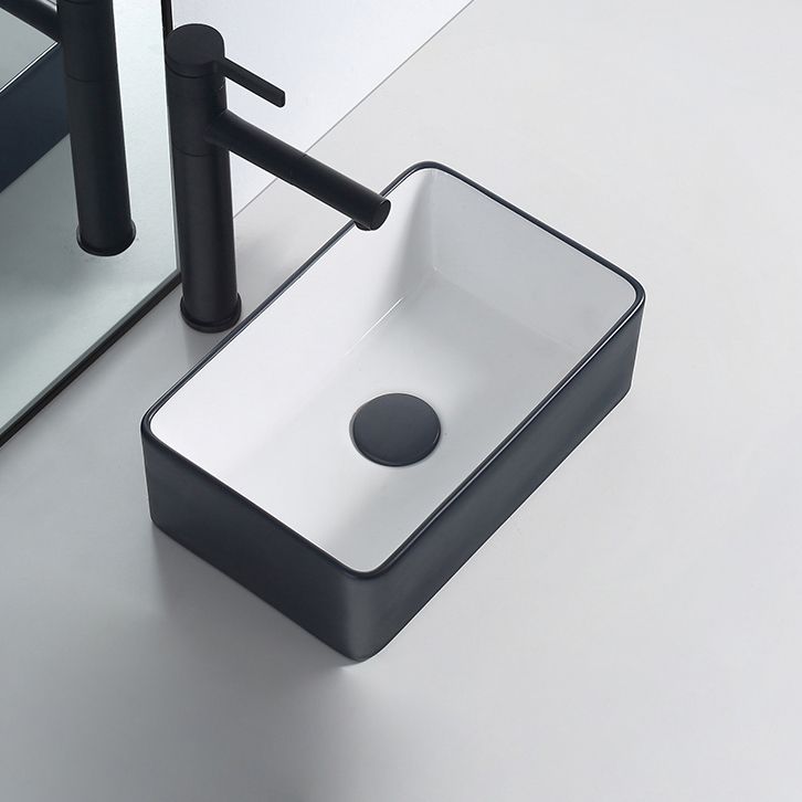 Modern Porcelain Trough Sink Rectangular Trough Bathroom Sink