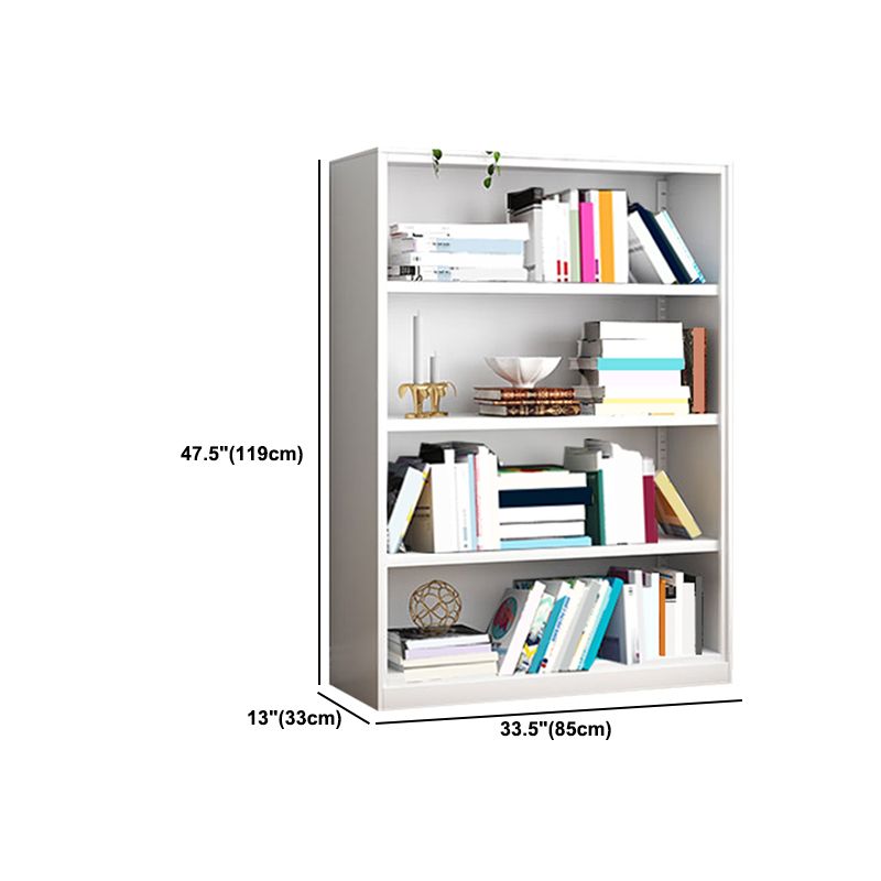 Closed Back Metal Bookshelf Modern Rectangle Storage Standard Bookshelf