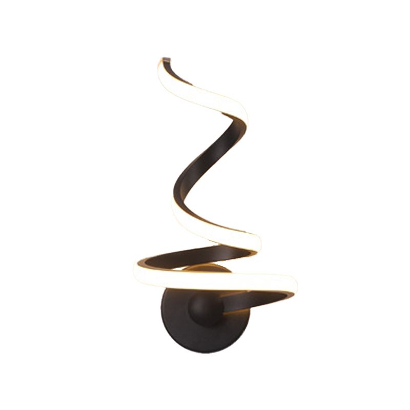 Modern Unique Shape Wall Light Fixture Wall Mounted Lighting in Black for Bedroom