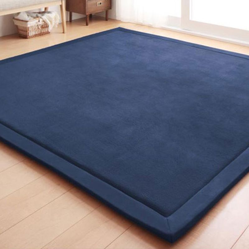 Upgraded Multi Colored Plain Rug Polypropylene Minimalism Rug Machine Washable Pet Friendly Anti-Slip Backing Carpet for Playroom