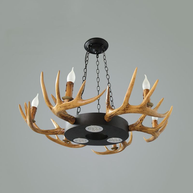 6 LUMILES CHANDELIER DE RESIN LAMPLE VILLAGE CANDELABRA CANDELLABR