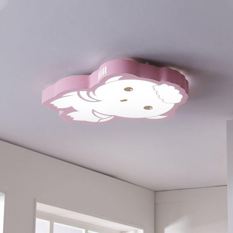 Plafonnier encastré mouton Rose Cartoon acrylique LED encastré éclairage chaud / blanc