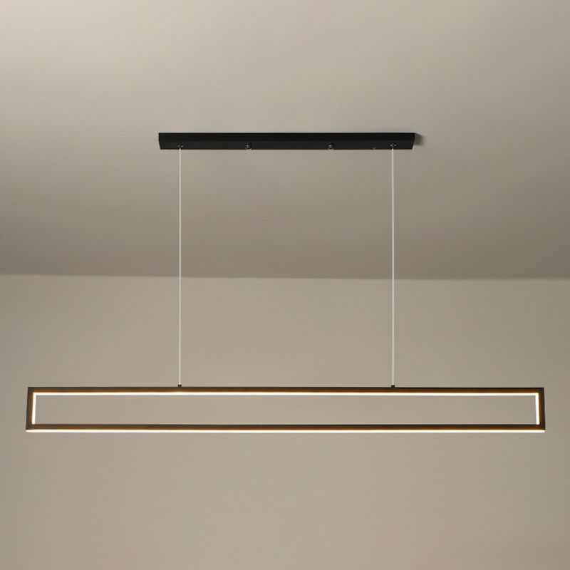 39.3 pulgadas de longitud Rectangular LED Light Light Acrylic Acrylic Simplicity Style Lámpara suspendida para sala de estar
