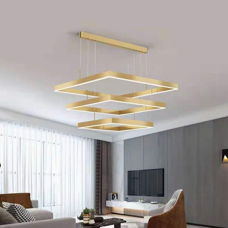 Aluminium zeitgenössischer Stil 3-Tier-Hänge-Leuchten 3-Lights LED-Droplampe