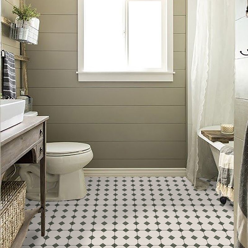 Square Peel & Stick Tile With Pattern Water Resistant Tile for Backsplash Wall