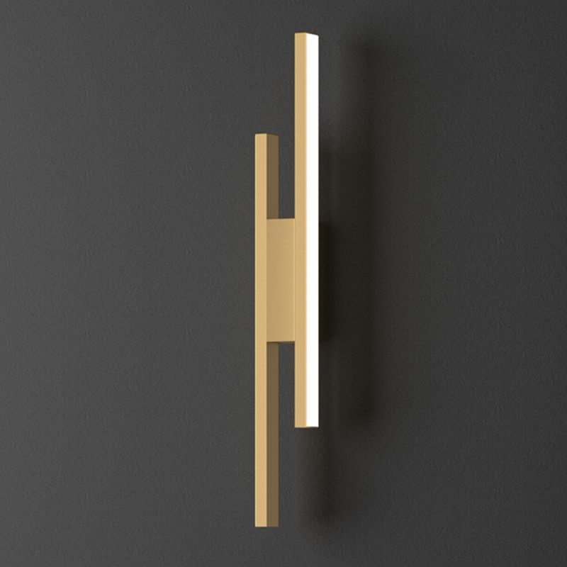 Modernism Metal Sconce Light Fixtures Gold Shade Wall Light for Foyer