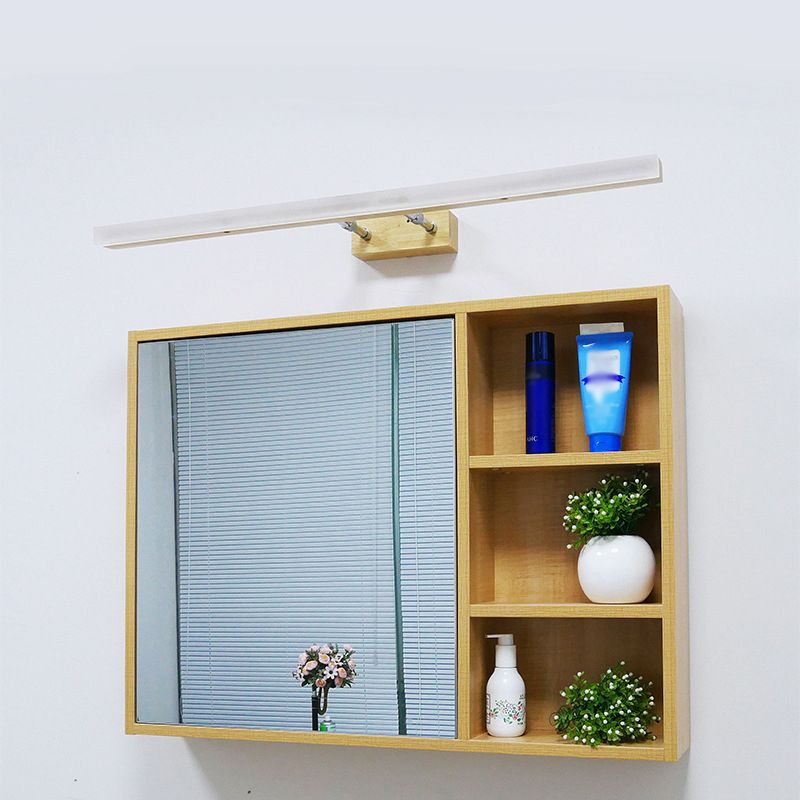 Vanité en bois nordique Light Single Light Mirror LED LED pour la salle de bain