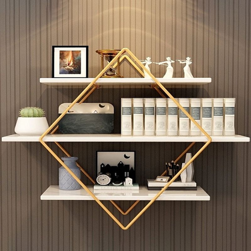 Modern Metal Shelf Bookcase Wall Mounted Book Shelf for Living Room