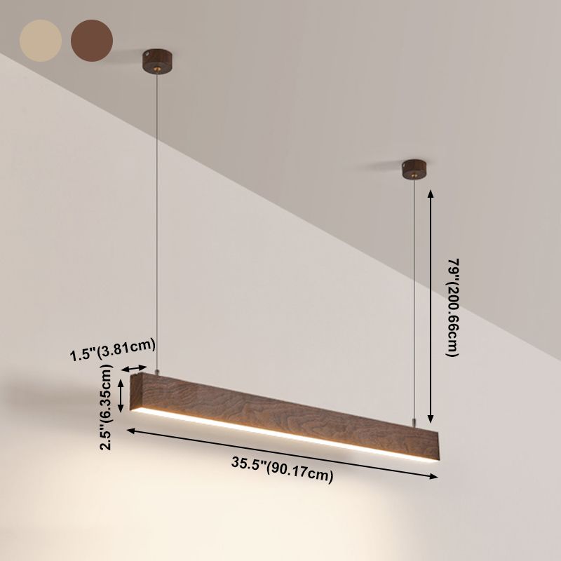 Lustre lustre linéaire lustre de l'île en aluminium contemporain avec une teinte acrylique