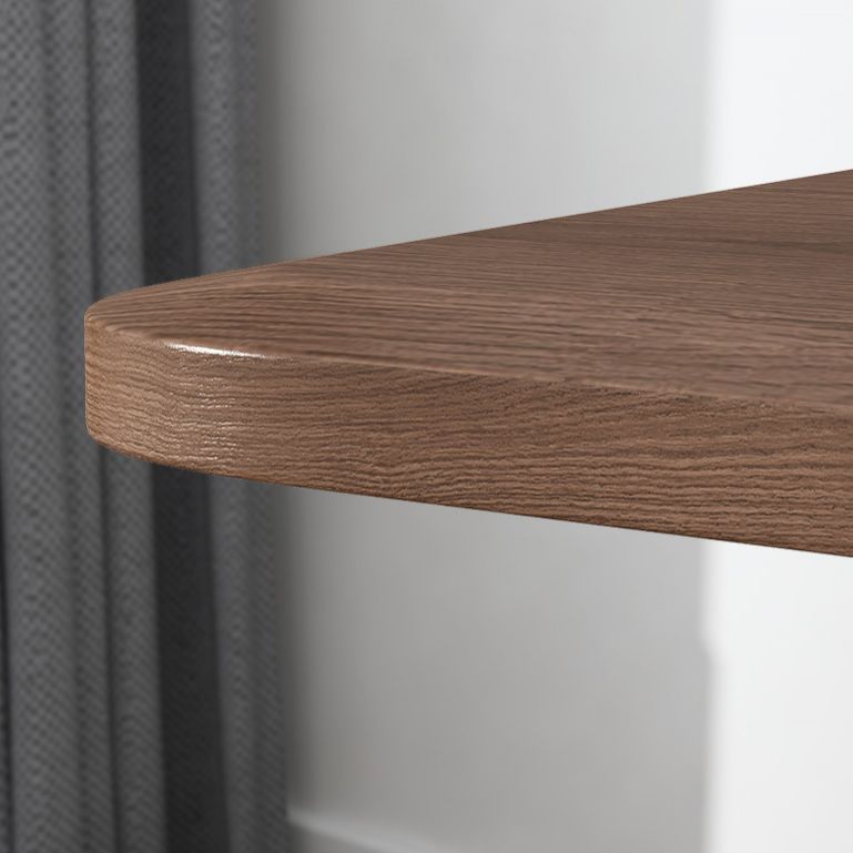 Rubberwood Solid Wood Dining Table Mid-Century Rectangle Dining Site Table