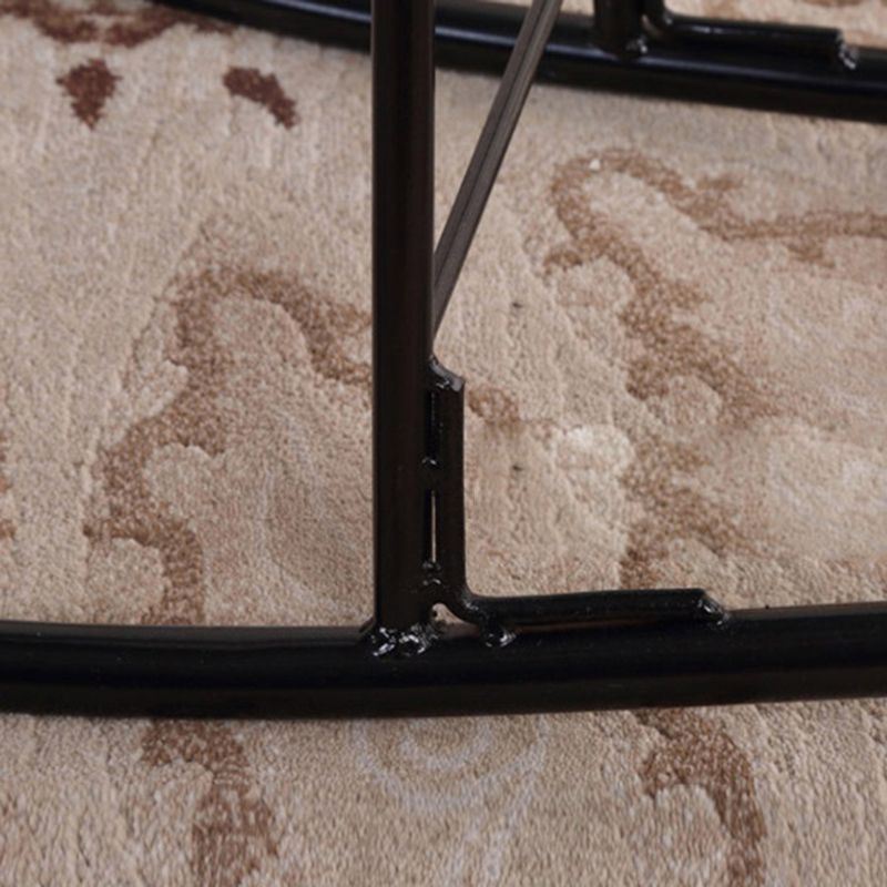 Contemporary Rocking Chair Wicker Wing Chair Back Solid Color Indoor Rocking Chair