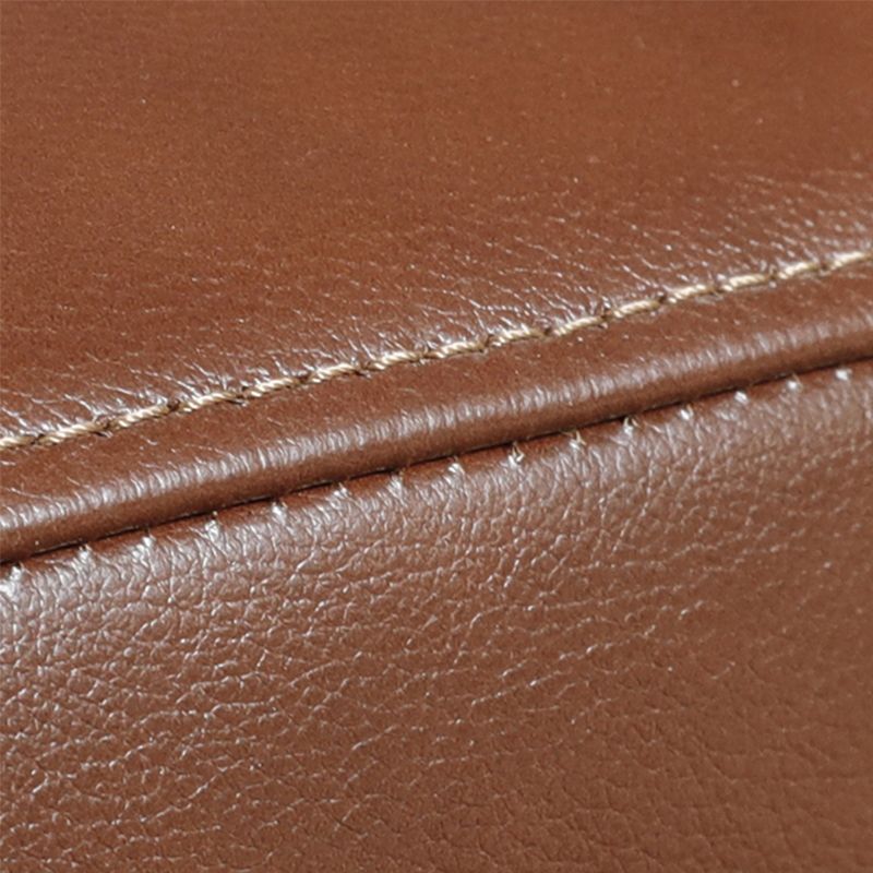 Mid-Century Modern Sled Arm Chair Leather Accent Armchair for Bedroom and Living Room