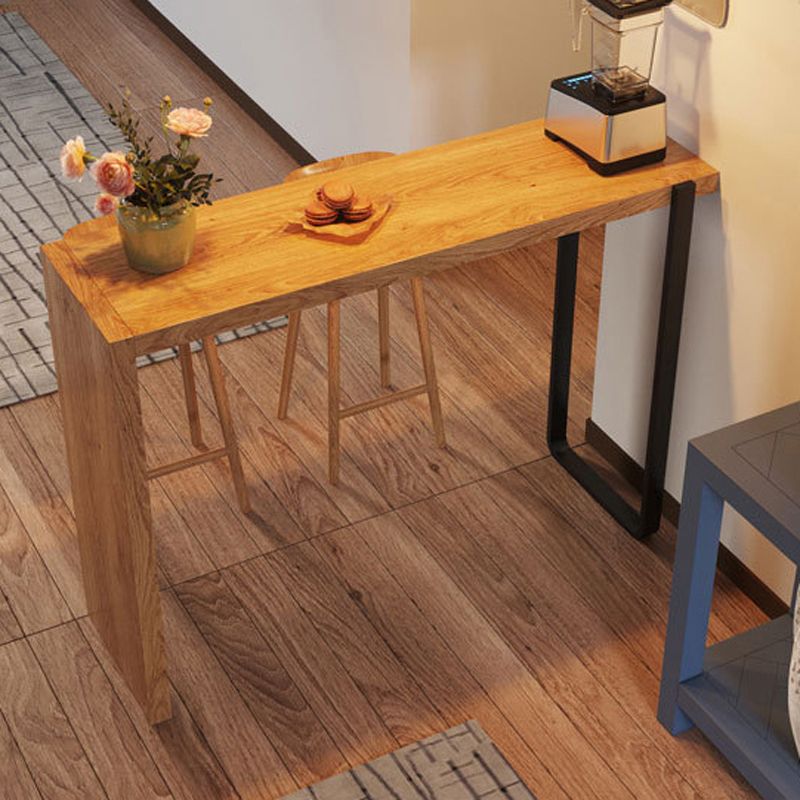 Modern Bar Table Set 1/2/3 Pieces Rectangle Bar Table with High Wood Stools