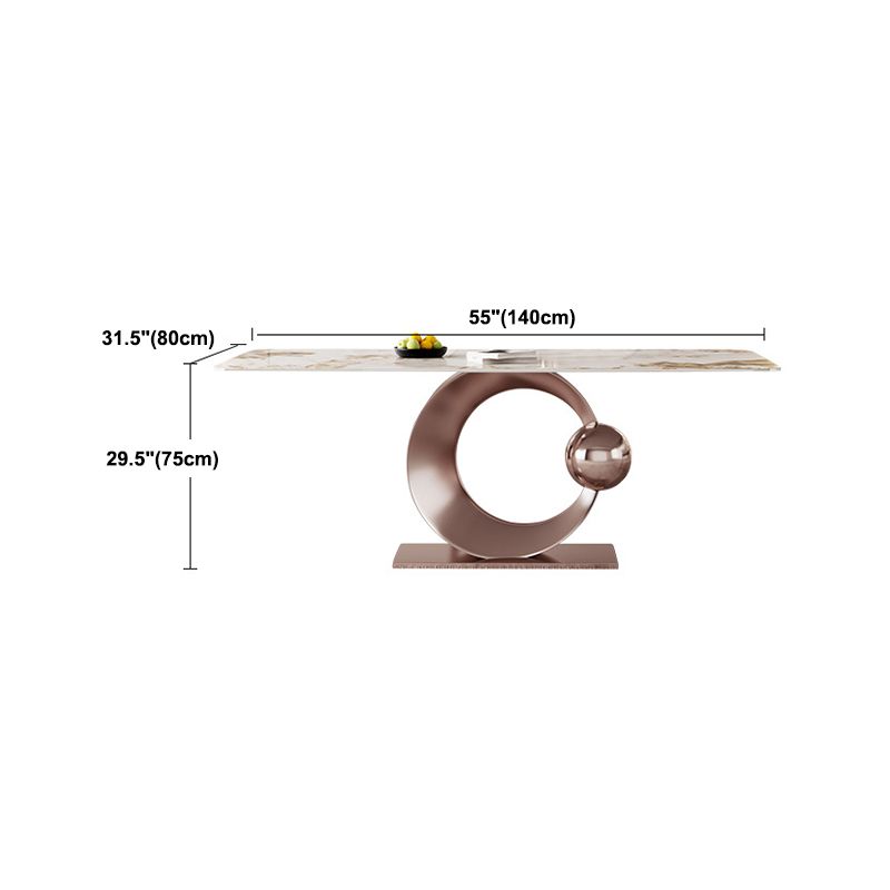 Luxurious Sintered Stone Top Dining Set Rectangle 1/4/5/7/9 Pieces Dining Room Table Set