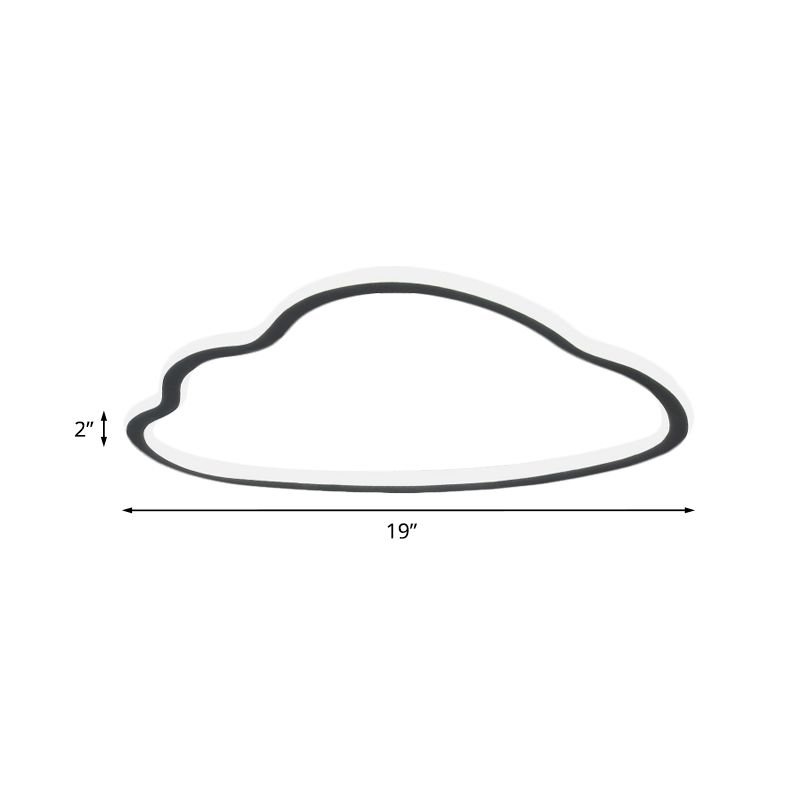 Nuage Acrylique Ceiling Fixture Contemporaine Coque blanche Flush blanche pour la chambre