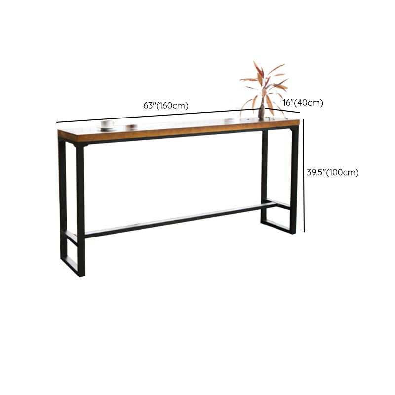 Contemporary Bar Table Set 1/5/7 Pieces Rectangle Solid Wood Counter Table Set