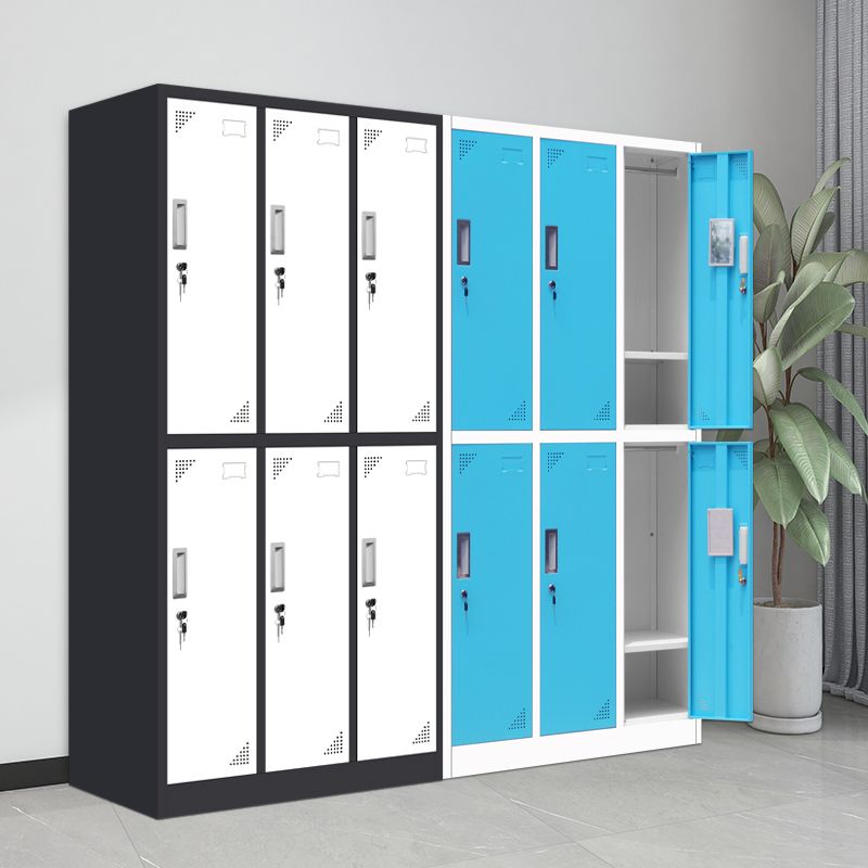 Modern Metal Hinged Door Storage Cabinet Matte Finish Cabinet for Home