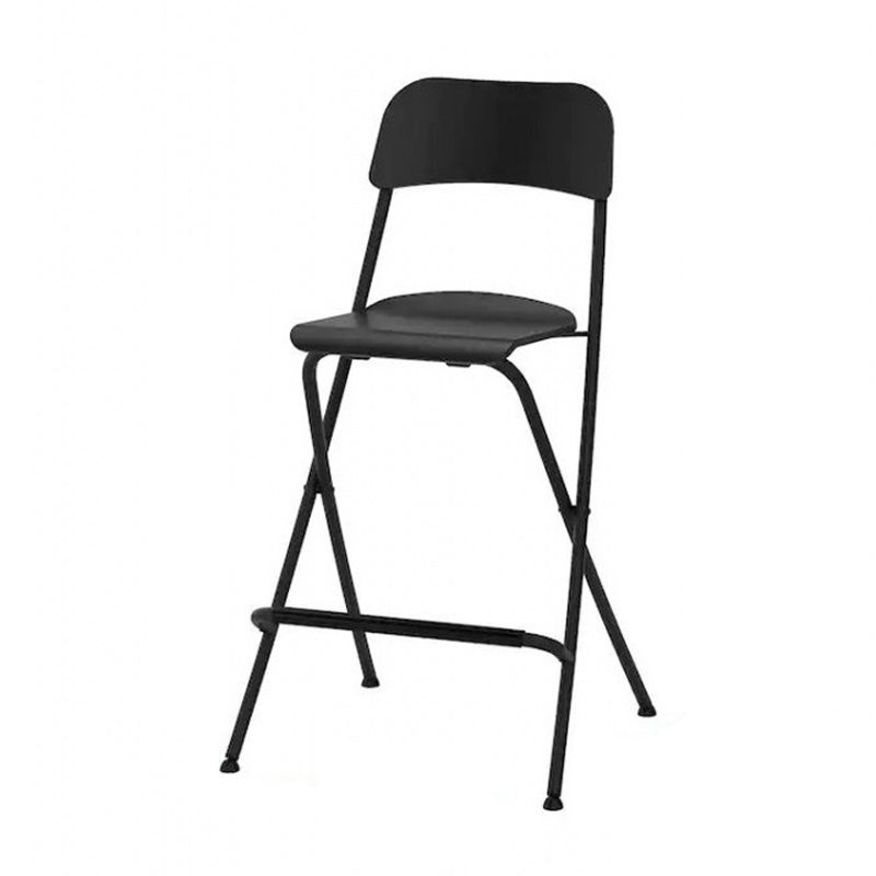 Industrial Folding Wood Stool Backrest Counter Stool for Restaurant