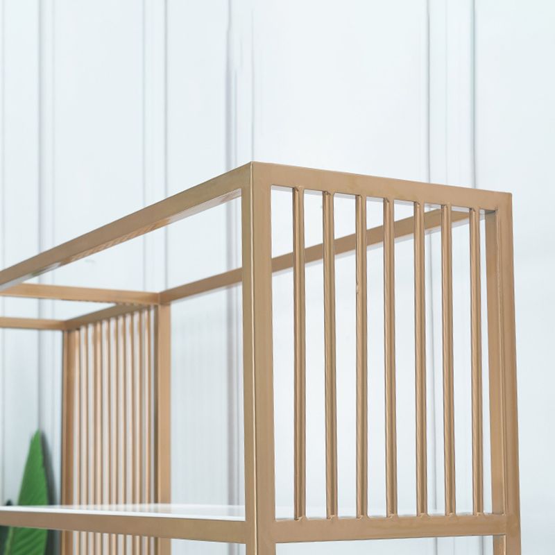 70.9" H Glam Metal Bookshelf Gold Etagere Shelf Bookcase for Study Room