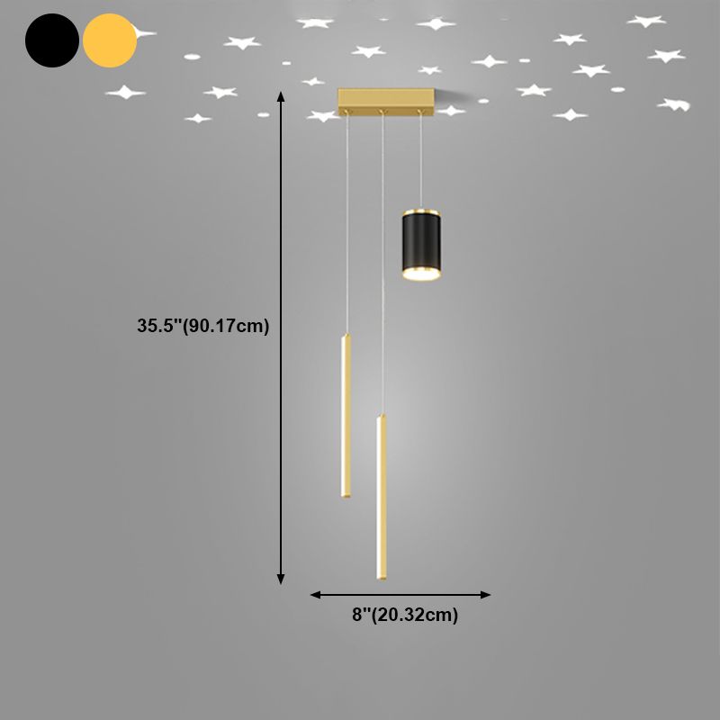 Eigentijdse stijl geometrie vorm hanglampen metaal 3 lichthangende lampen