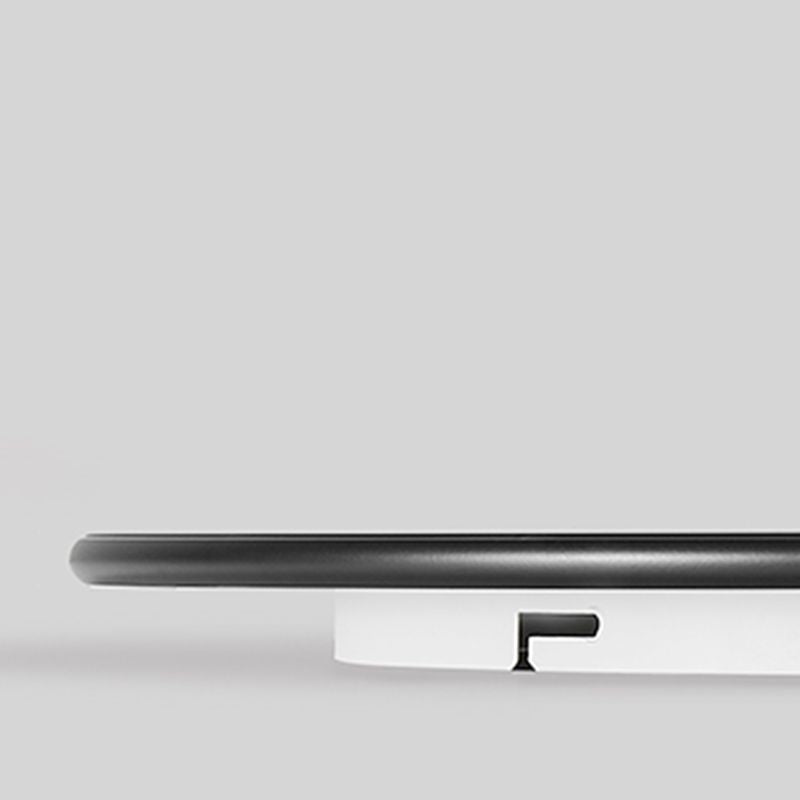 Modern Simplicity LED Ceiling Light Lacquered Aluminium Circular Flush Mount with Acrylic Shade