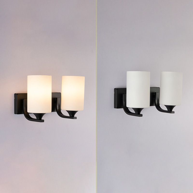 Contemporary Wall Sconce Glass Shade Sconce Lighting for Bedroom