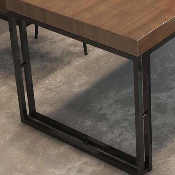 Industrial 1/2/5/7 Pieces Furniture Solid Wood Rectangle Dining Table Set in Brown