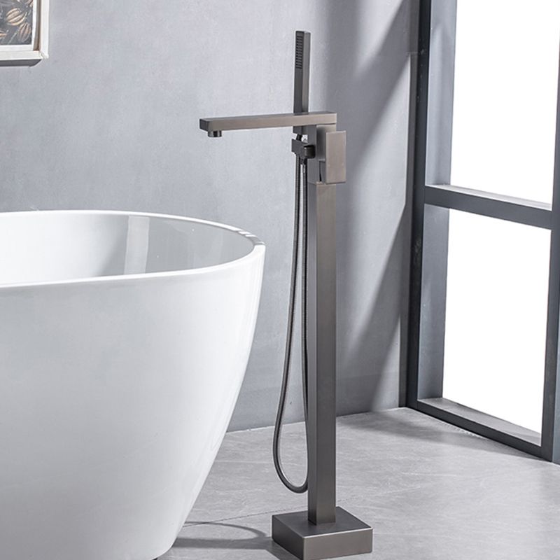 Floor Mounted Metal Freestanding Tub Filler Low Arc Freestanding Tub Filler Trim